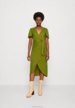 Z62T138 Women Anna Field Jersey Dress Green
