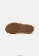 Z62T1390 Women Anna Field Leather Sandals Gold - Image 5