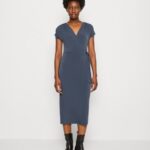 Z62T139 Women Anna Field Jersey Dress Dark Blue