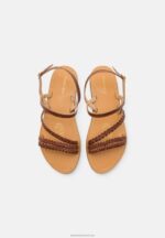 Z62T1401 Women Anna Field Leather Sandals Brown - Image 6