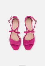 Z62T1408 Women Anna Field Leather Sandals Pink - Image 6