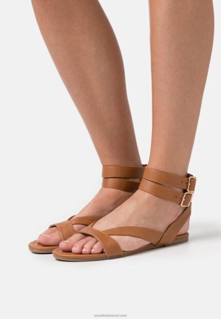 Z62T1422 Women Anna Field Sandals Cognac