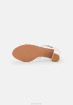 Z62T1428 Women Anna Field Leather Sandals White - Image 5