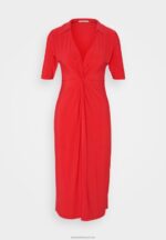 Z62T142 Women Anna Field Jersey Dress Red - Image 5