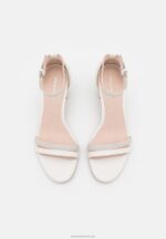 Z62T1431 Women Anna Field Leather Sandals White - Image 6
