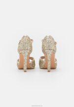 Z62T1442 Women Anna Field High Heeled Sandals Gold - Image 4