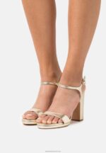 Z62T1444 Women Anna Field High Heeled Sandals Gold