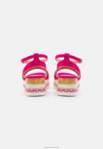 Z62T1457 Women Anna Field Platform Sandals Pink - Image 4