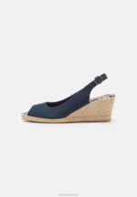 Z62T1473 Women Anna Field Wedge Sandals Dark Blue - Image 2