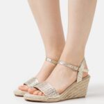 Z62T1475 Women Anna Field Wedge Sandals Gold