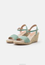 Z62T1487 Women Anna Field Wedge Sandals Mint - Image 3