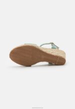 Z62T1487 Women Anna Field Wedge Sandals Mint - Image 5