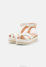 Z62T1493 Women Anna Field Platform Sandals White - Image 3