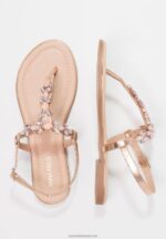 Z62T1497 Women Anna Field T-Bar Sandals Rose Gold - Image 3