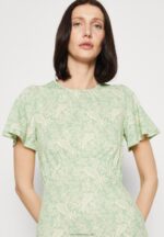 Z62T149 Women Anna Field Jersey Dress Green/Light Green - Image 6
