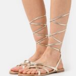 Z62T1509 Women Anna Field T-Bar Sandals Gold