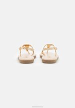 Z62T1518 Women Anna Field T-Bar Sandals Gold - Image 4