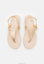 Z62T1518 Women Anna Field T-Bar Sandals Gold - Image 6