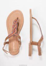 Z62T1519 Women Anna Field T-Bar Sandals Brown - Image 3