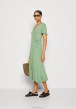 Z62T151 Women Anna Field Jersey Dress Green - Image 2