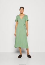 Z62T151 Women Anna Field Jersey Dress Green