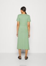 Z62T151 Women Anna Field Jersey Dress Green - Image 3