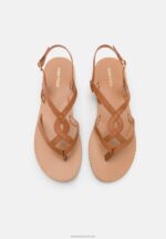Z62T1527 Women Anna Field T-Bar Sandals Cognac - Image 6