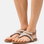 Z62T1540 Women Anna Field T-Bar Sandals Beige