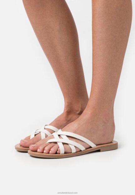 Z62T1544 Women Anna Field T-Bar Sandals White