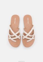 Z62T1544 Women Anna Field T-Bar Sandals White - Image 6