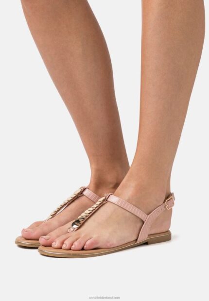Z62T1548 Women Anna Field T-Bar Sandals Light Pink