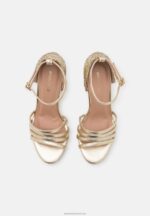 Z62T1555 Women Anna Field Platform Sandals Gold - Image 6