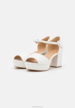 Z62T1563 Women Anna Field Platform Sandals White - Image 3