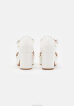 Z62T1563 Women Anna Field Platform Sandals White - Image 4