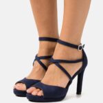 Z62T1569 Women Anna Field Platform Sandals Dark Blue