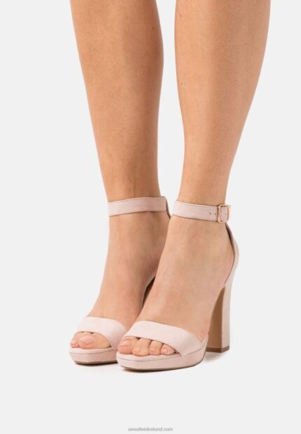 Z62T1575 Women Anna Field High Heeled Sandals Light Pink