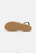Z62T1579 Women Anna Field Leather Platform Sandals Black - Image 5