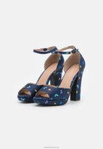 Z62T1585 Women Anna Field Platform Sandals Dark Blue - Image 3