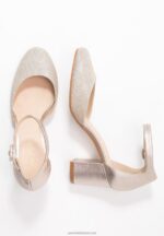 Z62T1599 Women Anna Field Leather Classic Heels Champagne - Image 4