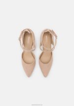 Z62T1606 Women Anna Field Leather High Heels Beige - Image 5