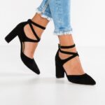 Z62T1608 Women Anna Field Leather High Heels Black