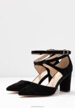 Z62T1608 Women Anna Field Leather High Heels Black - Image 5