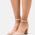 Z62T1627 Women Anna Field Leather Classic Heels Light Pink