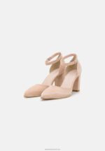 Z62T1627 Women Anna Field Leather Classic Heels Light Pink - Image 3