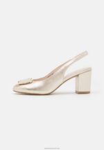 Z62T1630 Women Anna Field Leather Classic Heels Gold - Image 2