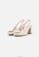 Z62T1630 Women Anna Field Leather Classic Heels Gold - Image 3