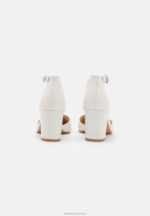 Z62T1661 Women Anna Field Leather Classic Heels White - Image 4