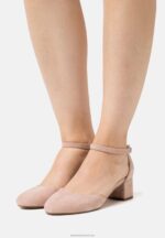 Z62T1666 Women Anna Field Leather Classic Heels Light Pink