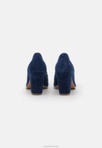 Z62T1667 Women Anna Field Leather Classic Heels Dark Blue - Image 4