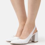 Z62T1670 Women Anna Field Leather Classic Heels White